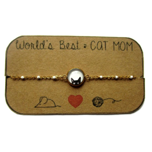 World's best cat mom bracelet