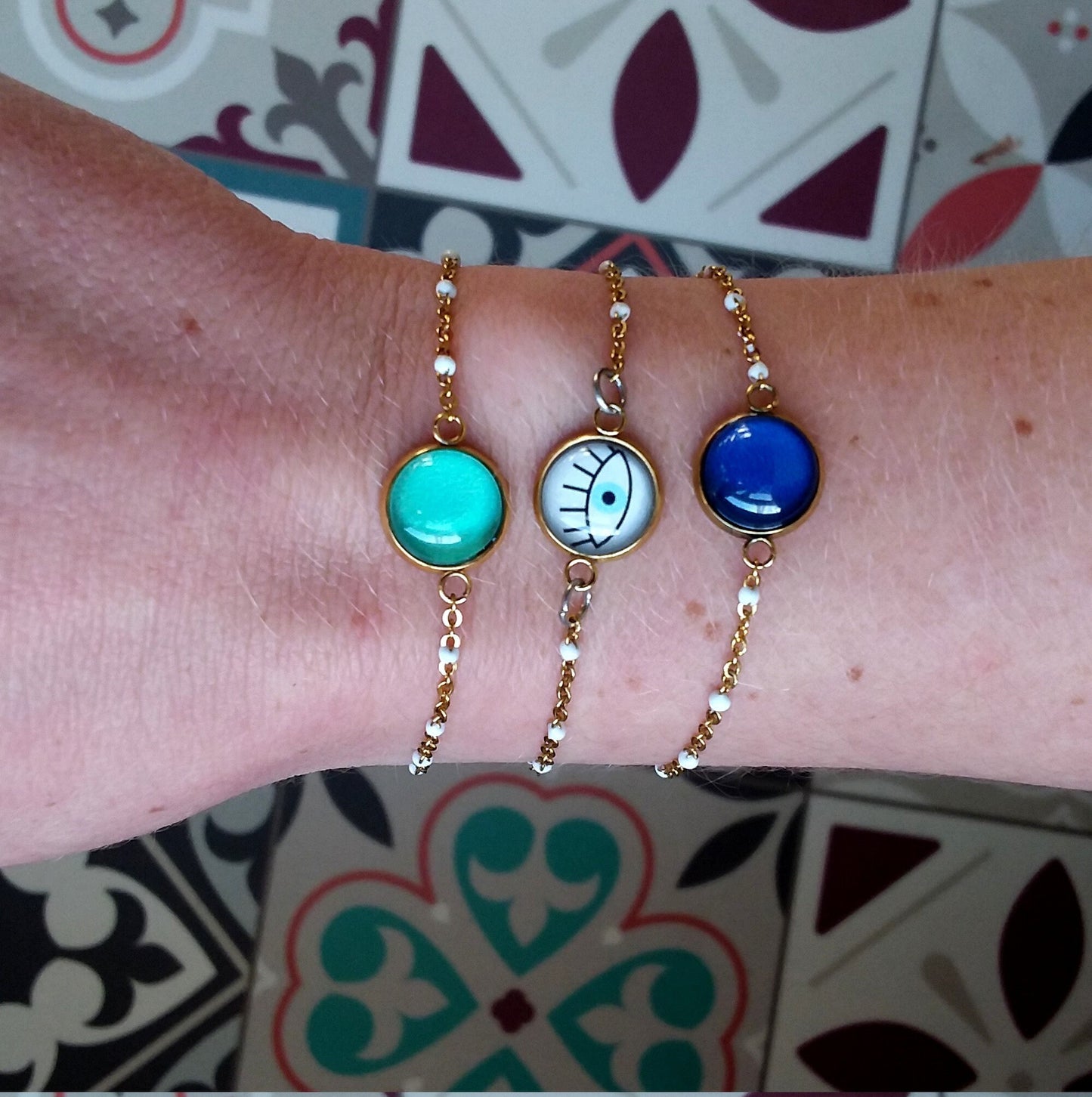 Bracelet Acier Inoxydable Evil Eye