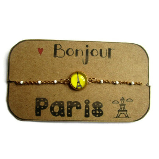 Bracelet Tour Eiffel, finition dorée ou argentée