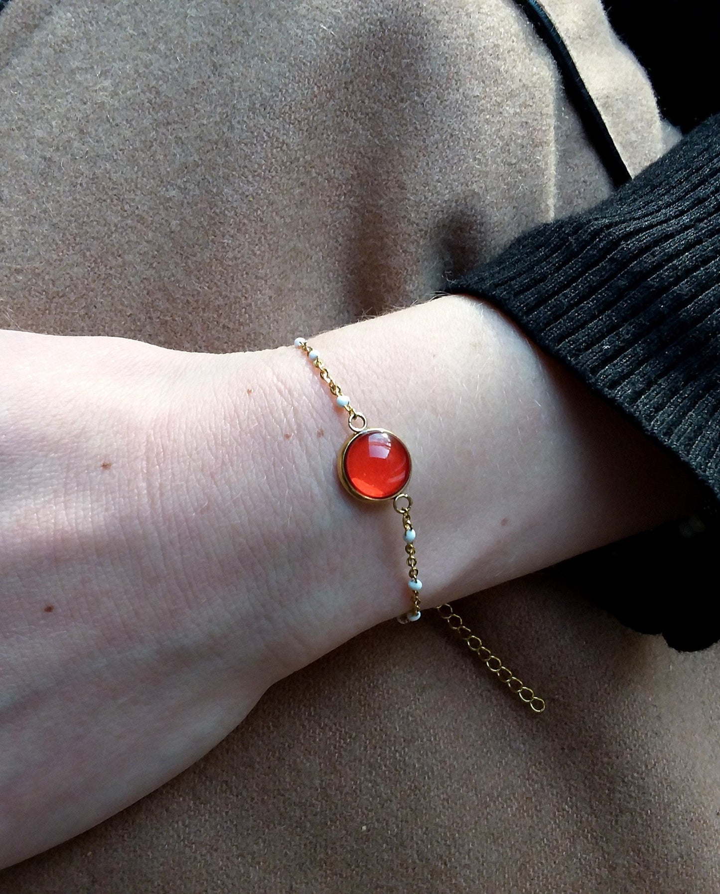 Minimalist red bracelet