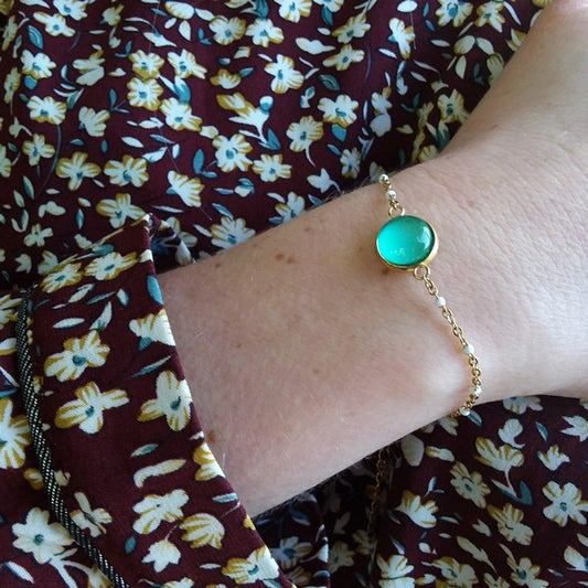 Minimalist turquoise bracelet 