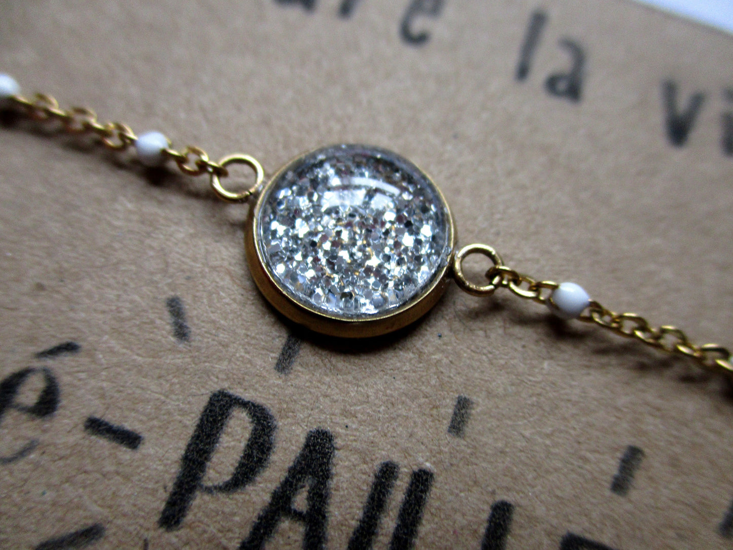 Silver Glitter Bracelet / Prendre la vie du côté paillettes