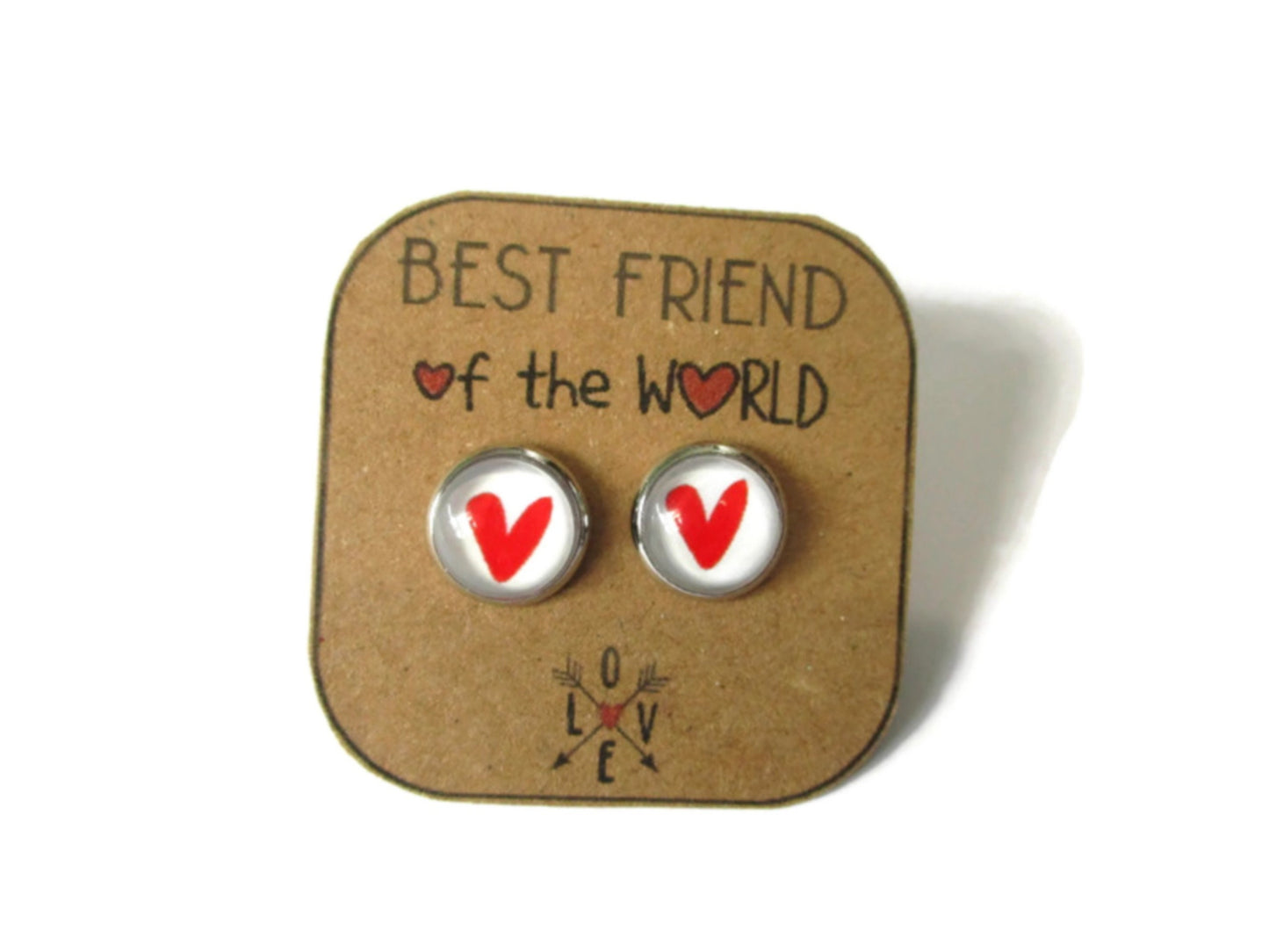 "Best friend of the world!" Stud Earrings