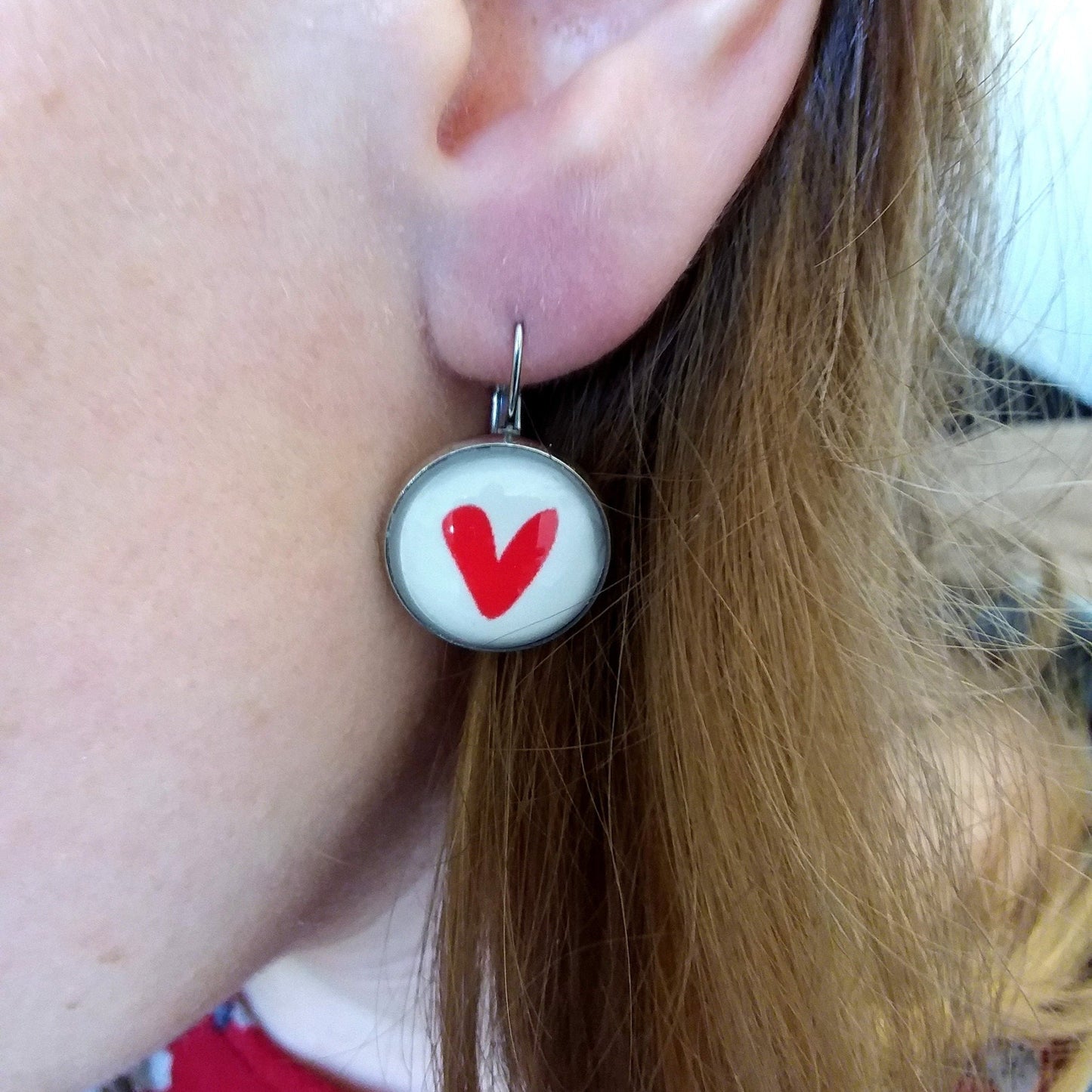 Red Heart earrings