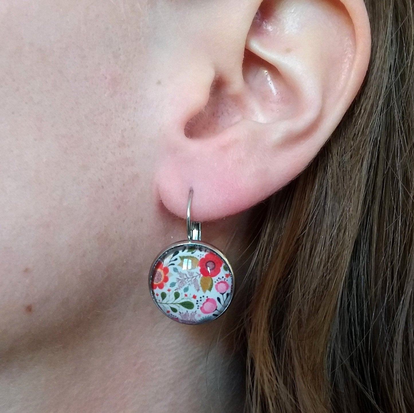 Vintage flowers earrings 