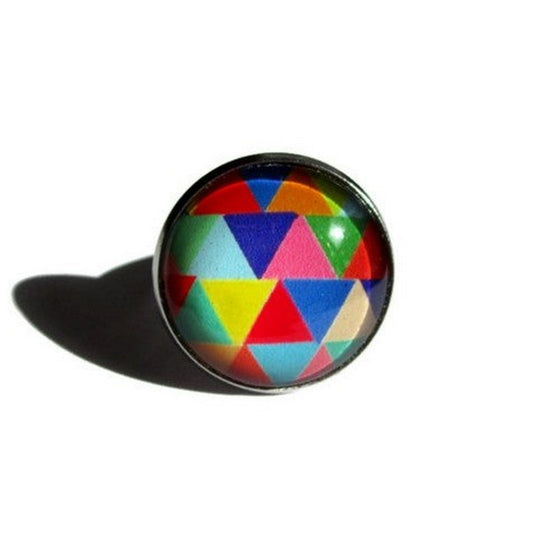 Bague Triangles Multicolores