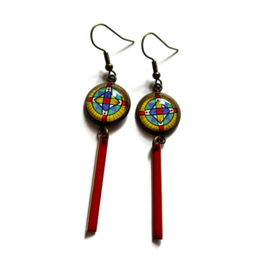 Stained glass design Earrings