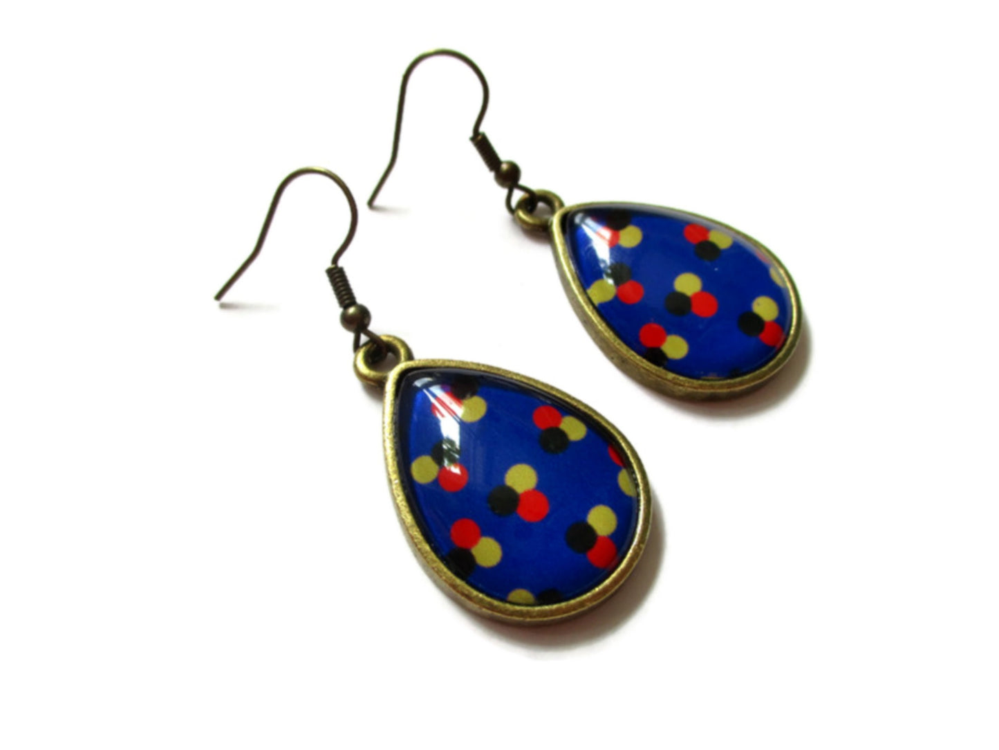 Polka dot TEARDROP EARRINGS