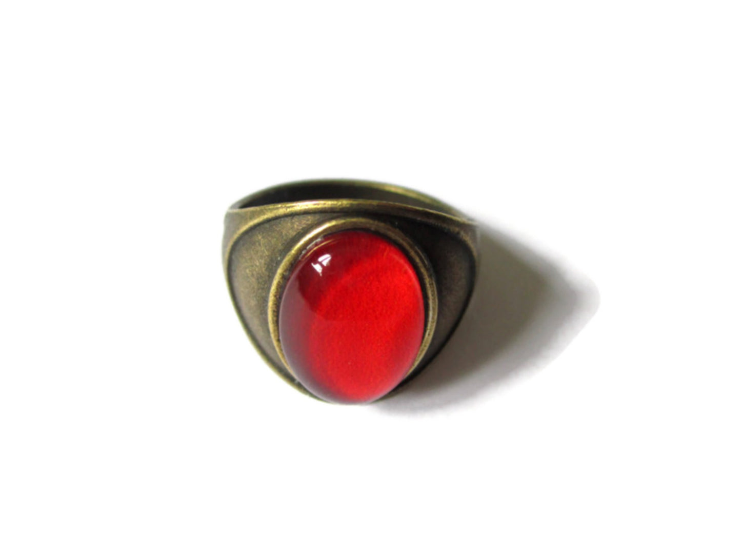 Oval Burgundy Ring