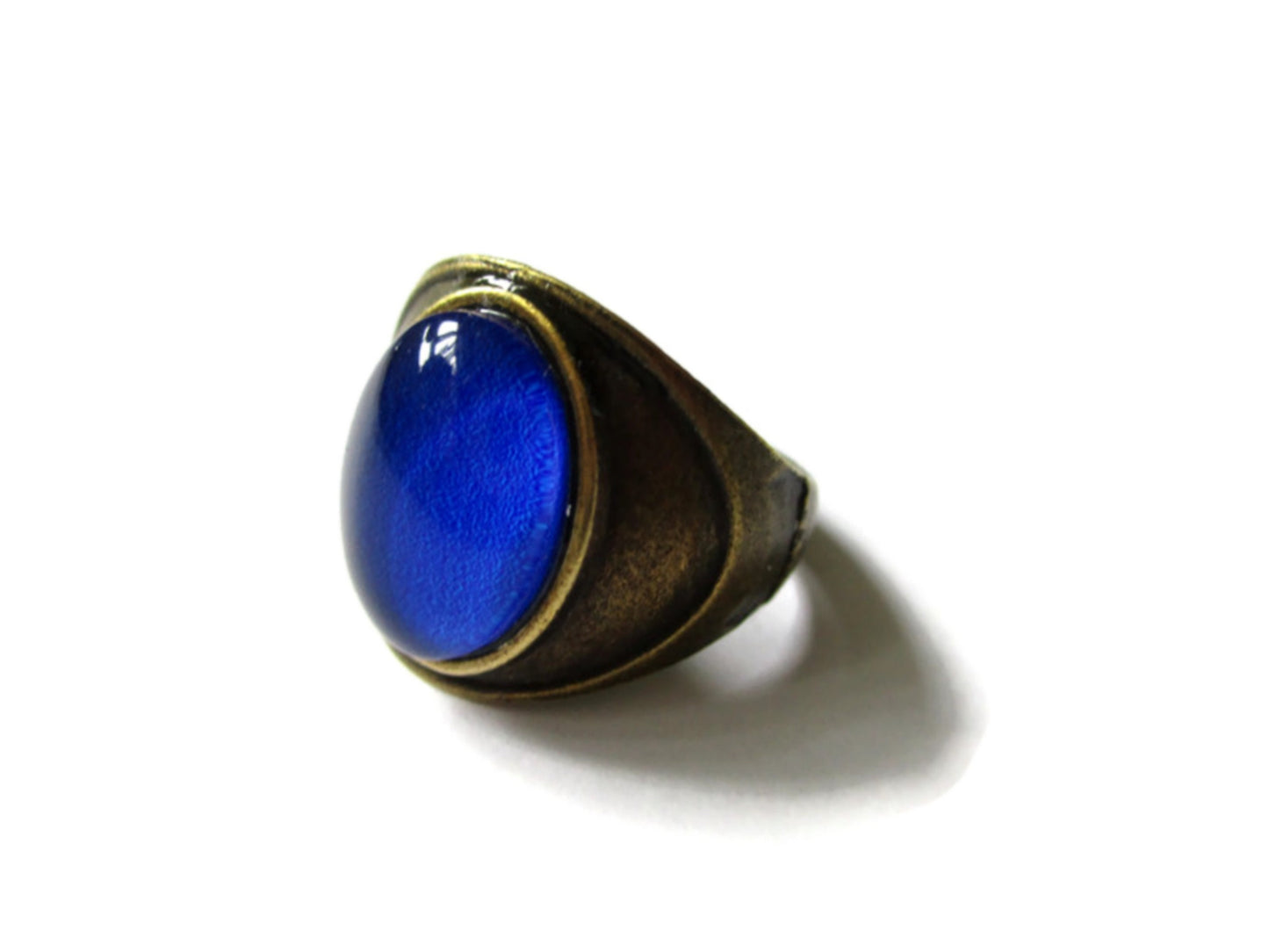 BAGUE Ovale Bleu Foncé