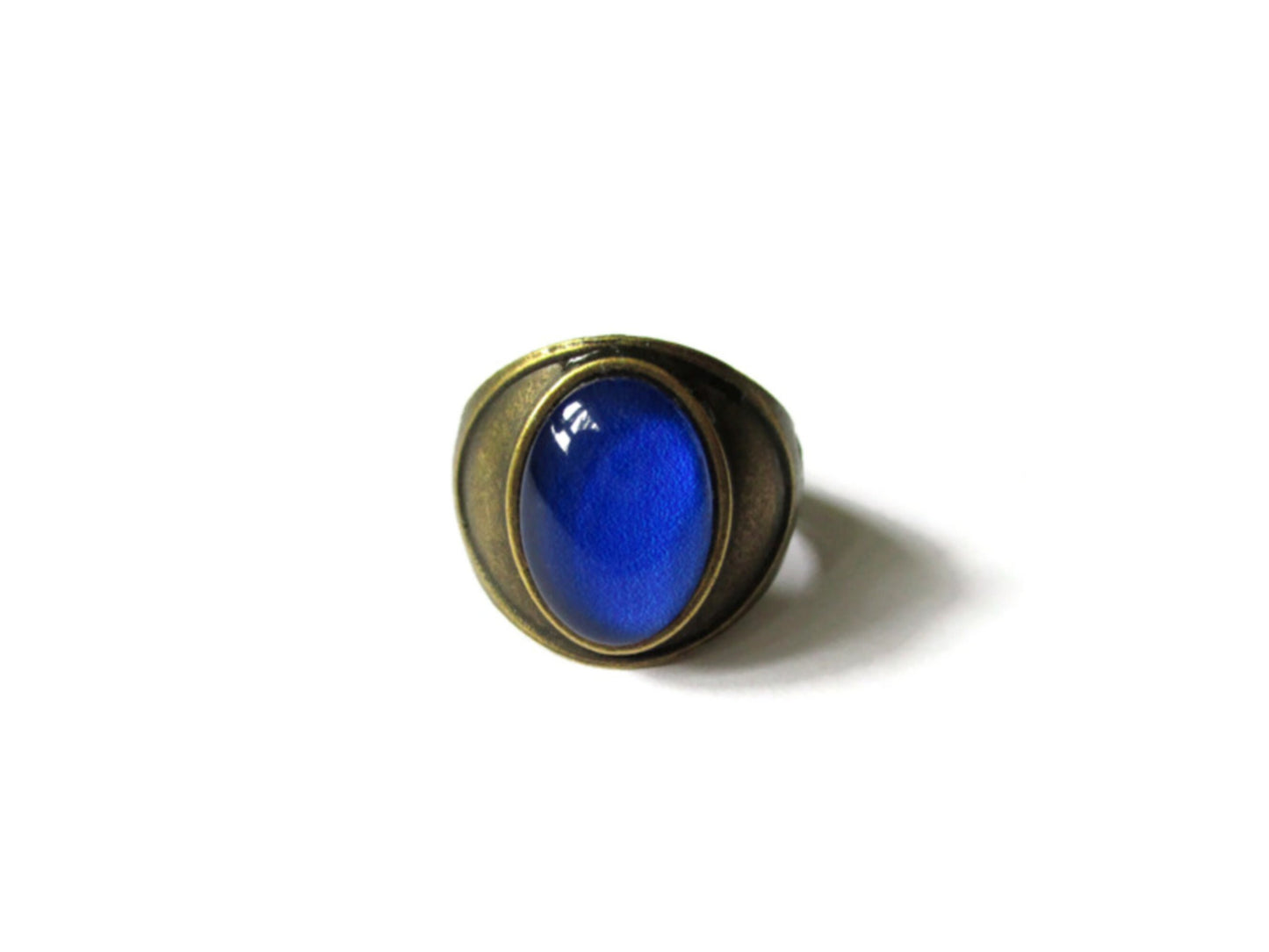 BAGUE Ovale Bleu Foncé