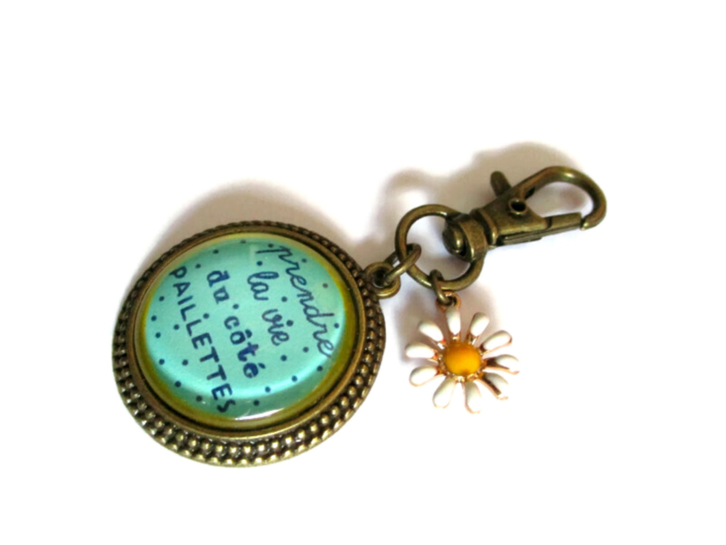 Prendre la vie du coté paillettes! Keychain