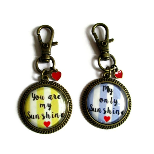 2 Keychains  You Are My Sunshine