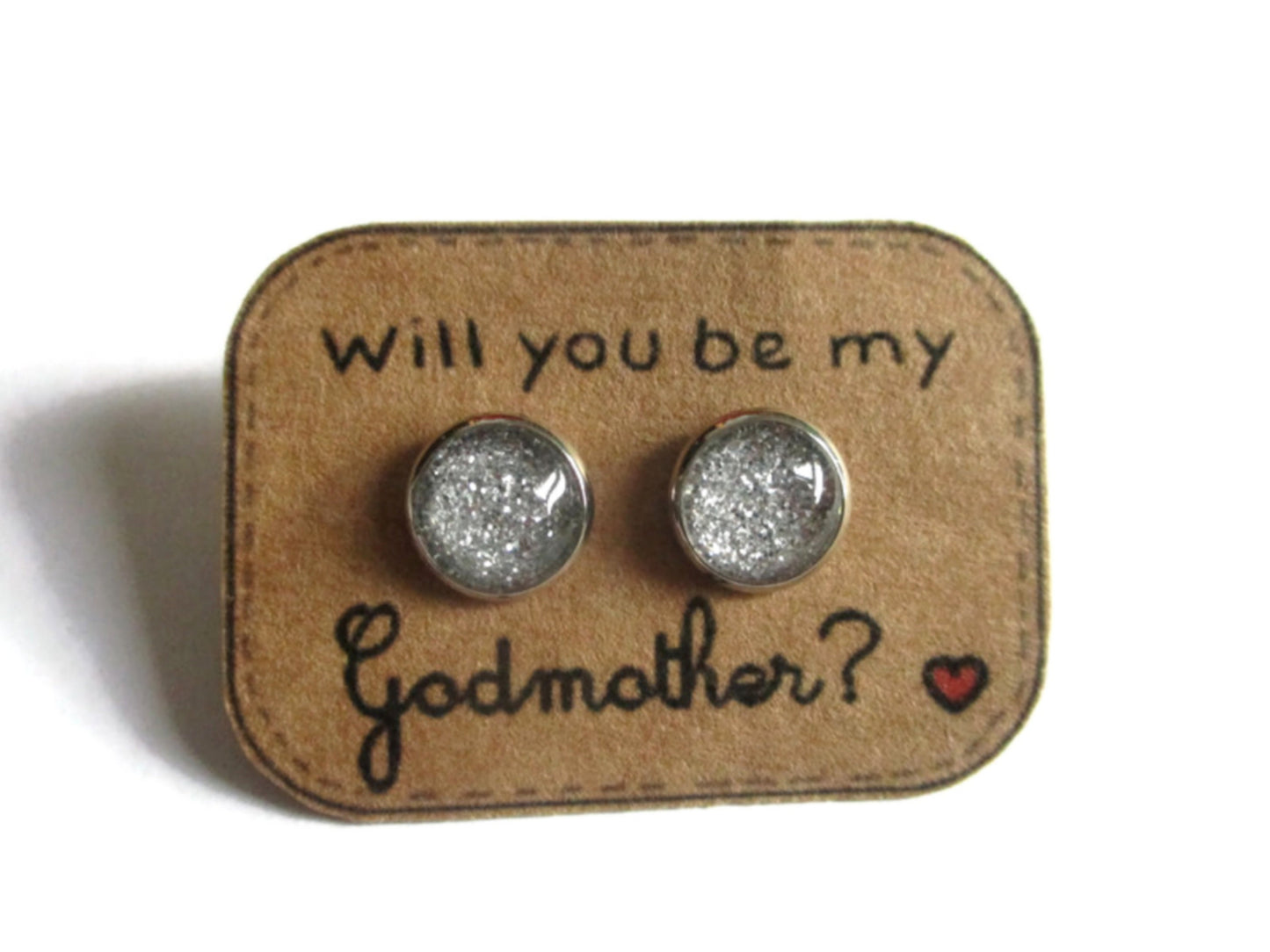 Godmother Stud Earrings / "Will you be my godmother? "