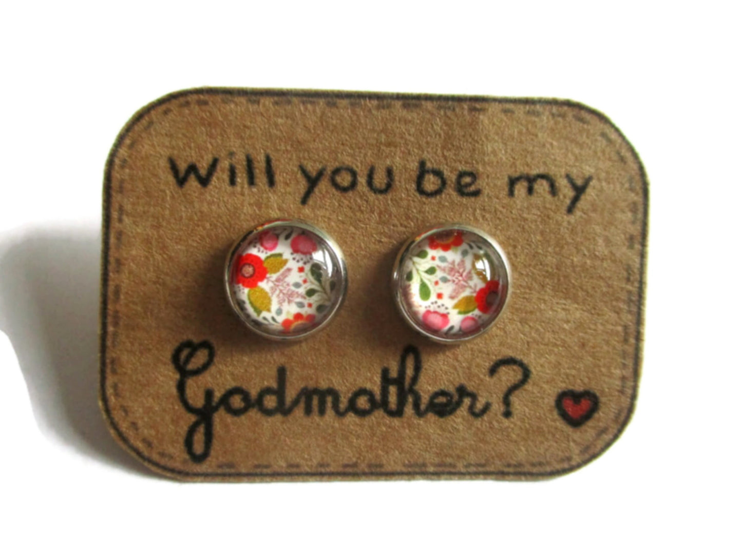 Godmother Stud Earrings / "Will you be my godmother? "