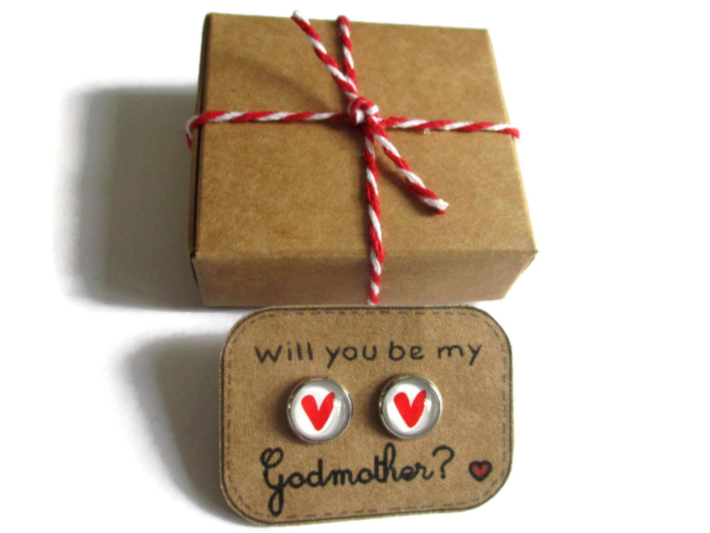 Godmother Stud Earrings / "Will you be my godmother? "