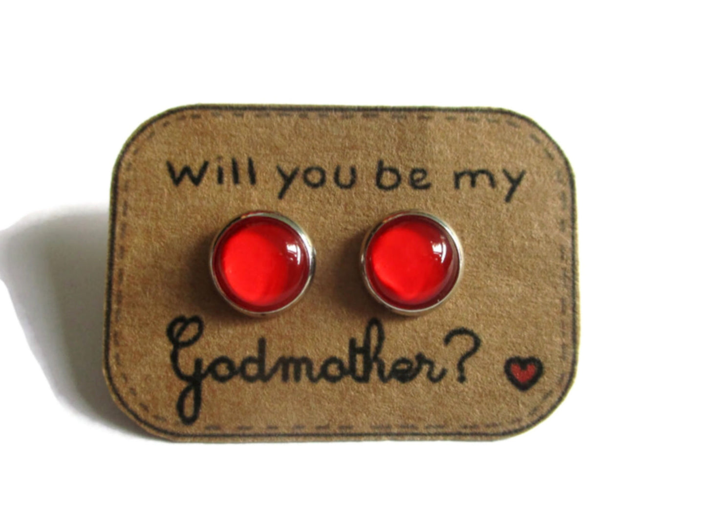 Godmother Stud Earrings / "Will you be my godmother? "