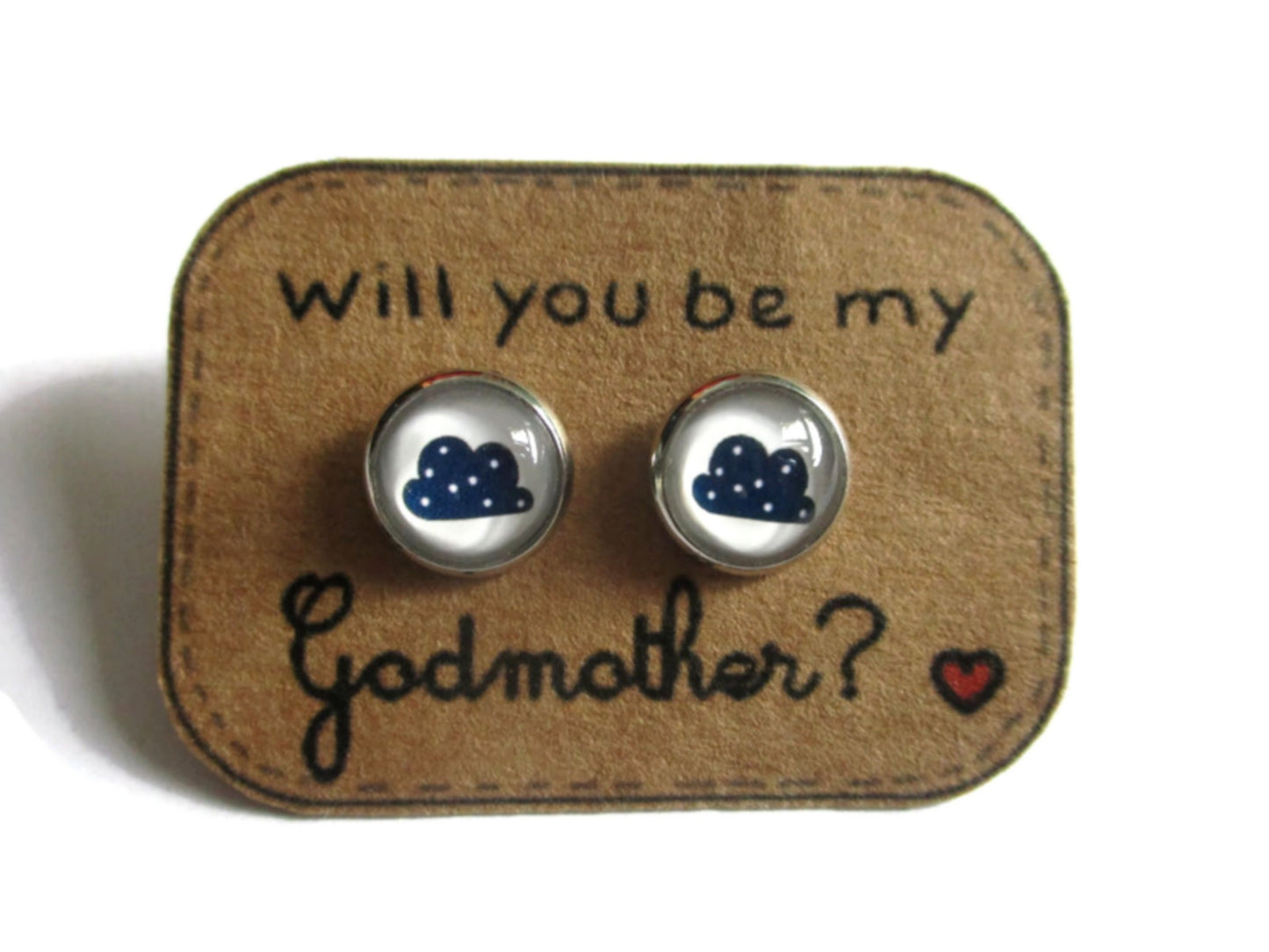 Godmother Stud Earrings / "Will you be my godmother? "