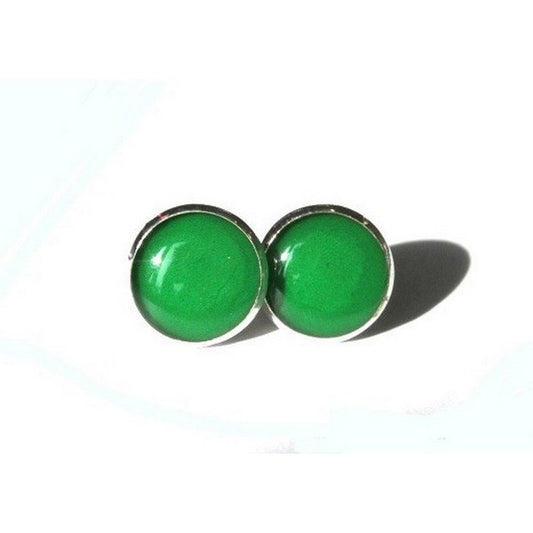 Sap Green Stud Earrings