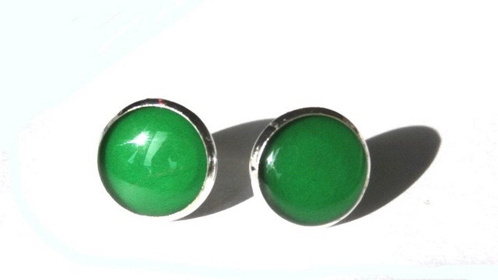 Sap Green Stud Earrings