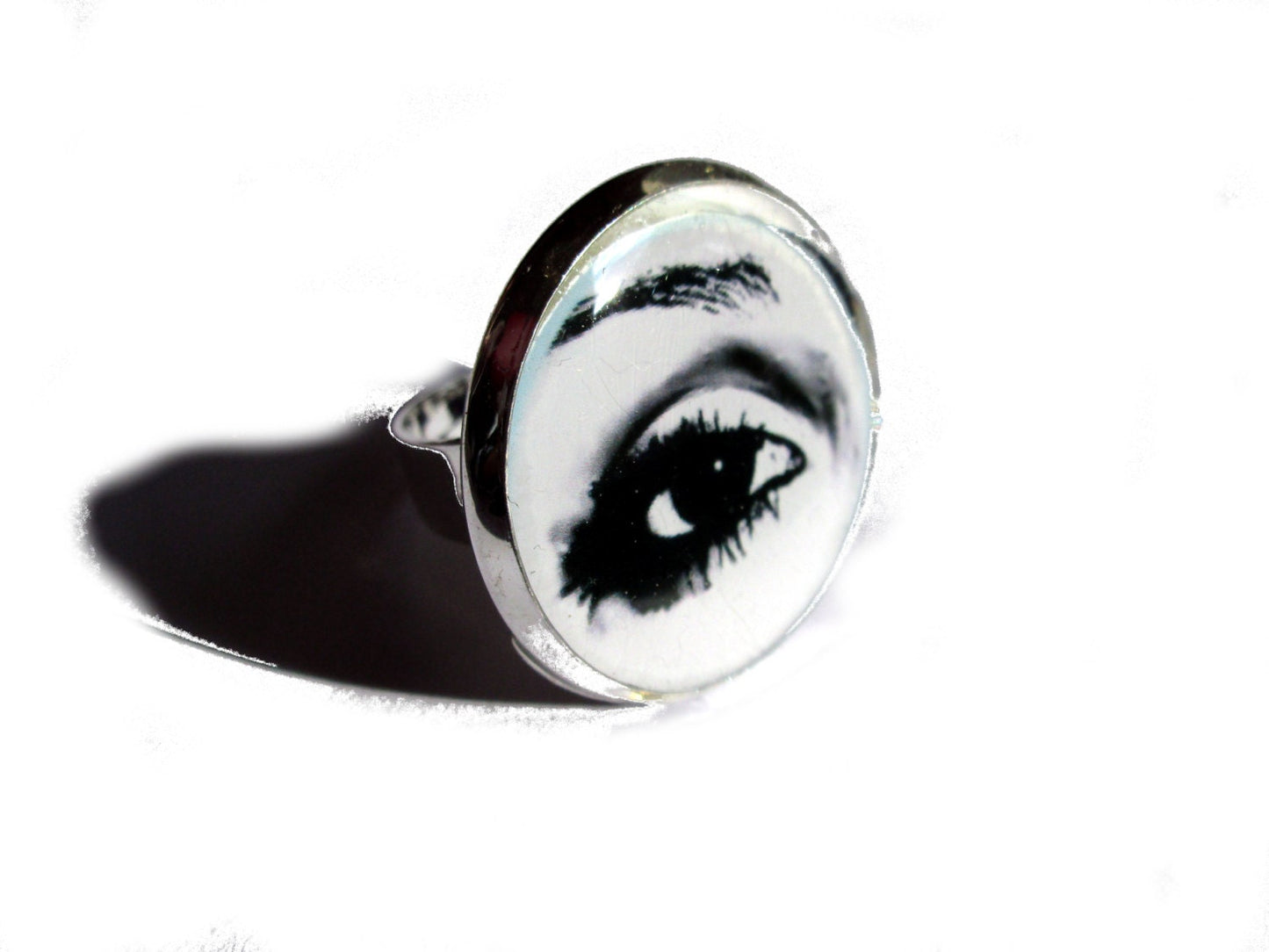 Black and White Eye Ring