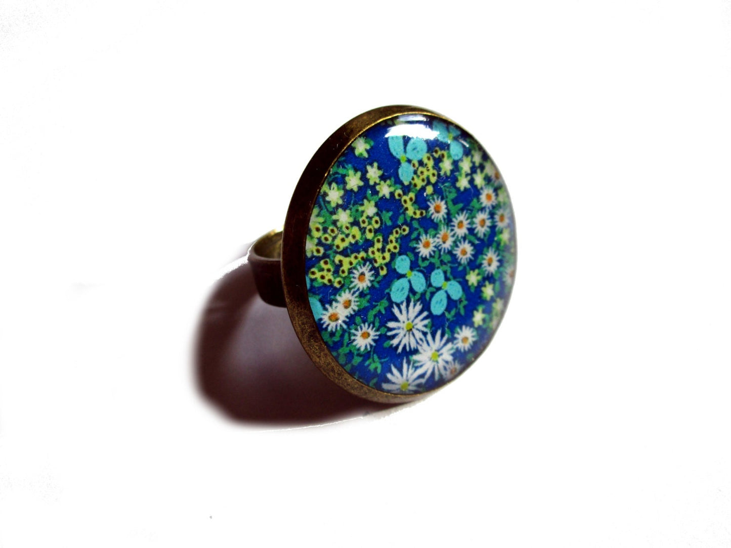 Blue Flowers Ring