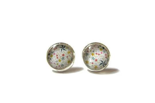 Colorful Stars Kids Stud Earrings