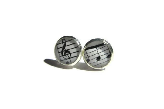 Kids Music Stud Earrings /  "La Musique c'est la Vie! "