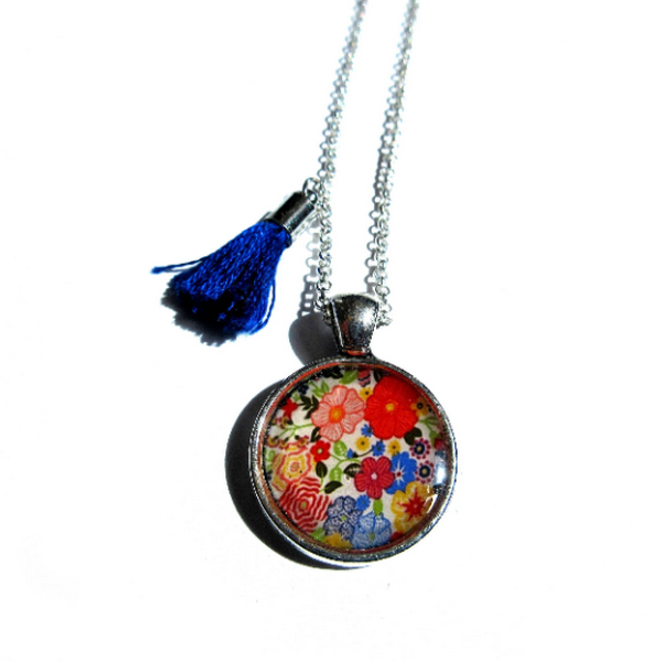 Collier Enfant Fleurs Liberty Multicolores