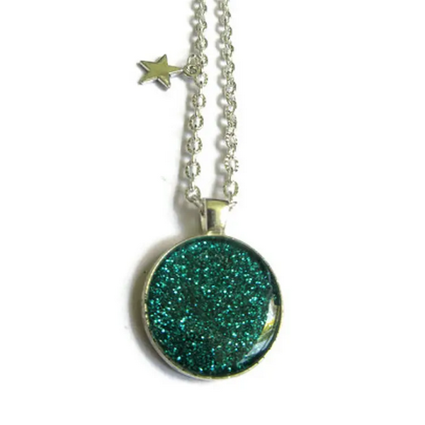 Collier Enfant Paillettes Turquoises