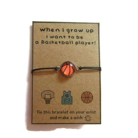 Basketball Wish Bracelet, I want to be a basketball player