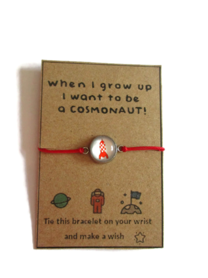 Bracelet Enfant Fil Fusée, I want to be a Cosmonaut!