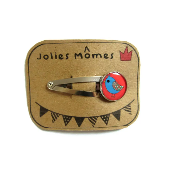 Barrette Enfant Oiseau Bleu