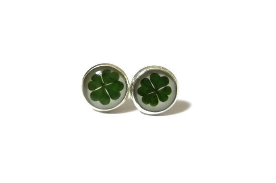 Clover Kids Stud Earrings / "Bonne Chance"