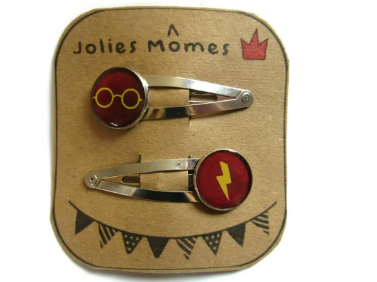 2 Barrettes Enfant Harry Potter - Lunettes / Cicatrice