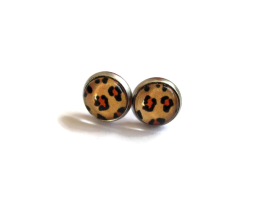 Leopard Kids Stud Earrings