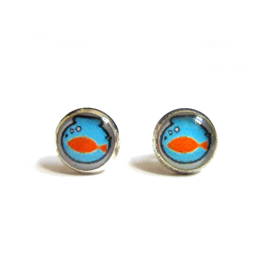 Goldfish Kids Stud Earrings / " Comme un Poisson dans l'Eau "