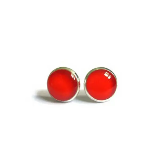 Red kids Stud Earrings