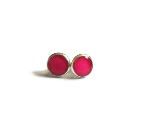 Pink Kids Stud Earrings / "La Vie en Rose"