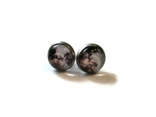 Moon Kids Stud Earrings / "I Love You to the Moon and Back "