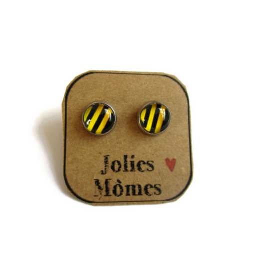 Puces d'Oreilles Enfant Motif Abeille