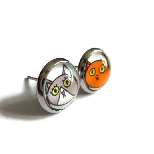 Puces d'Oreilles Enfant "Mon Petit Chat"