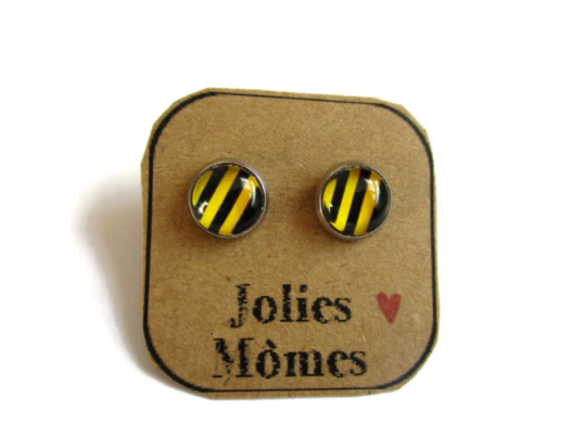 Puces d'Oreilles Enfant Motif Abeille