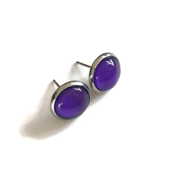  Purple stud earrings for kids