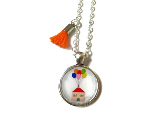 Collier Enfant là haut: maison volante et ballons