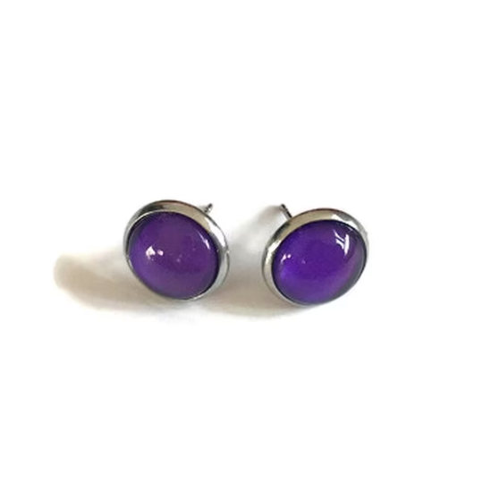  Purple stud earrings for kids