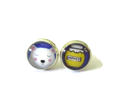 Bear And Honey Kids Stud Earrings 