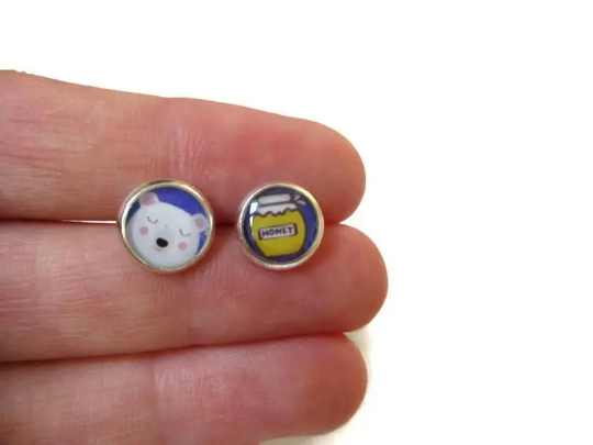 Bear And Honey Kids Stud Earrings 