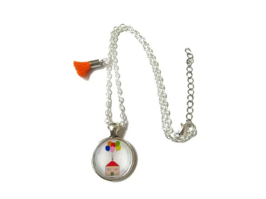 Collier Enfant là haut: maison volante et ballons