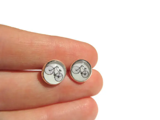 Bike Kids Stud Earrings / "Go Explore"